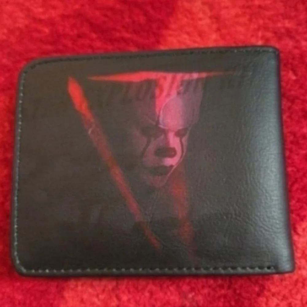 New It clown pennywise Halloween horror leather wallet